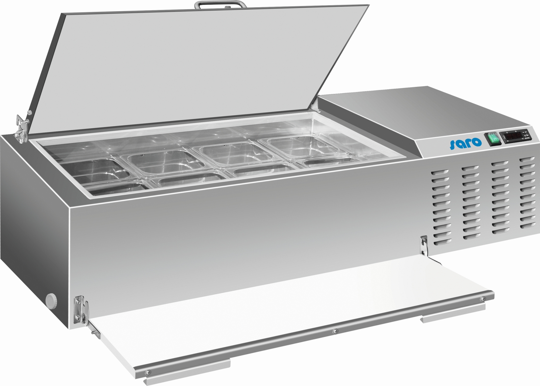 SARO Kühlaufsatz mit Deckel 1/3 GN Modell VRX 1200 S/S Aufsatzkühlvitrine ... 