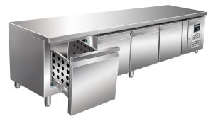 SARO Unterbaukühltisch mit 4 Schubladen, Modell UGN 4100 TN-4S