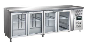 SARO Kühltisch mit 4 Glastüren, Modell GN 4100 TNG