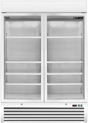SARO Tiefkühlschrank mit 2 Glastüren, 
Modell D 920 - weiß