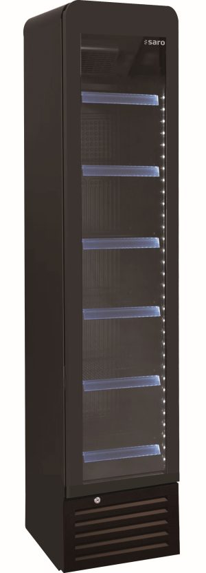 SARO Getränkekühlschrank schmal, schwarz, 
Modell DK 134 PRO ROUND