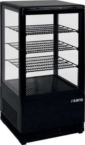 SARO Mini-Umluftkühlvitrine 68 Liter, Modell SC 70 schwarz