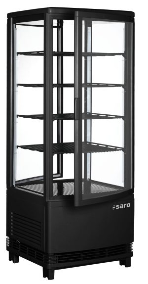 SARO Kühlvitrine, Doppeltür, 98 Liter, Modell SC 100 DT schwarz