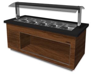 SARO Salatbar für 6x 1/1 GN, 
Modell PREMIUM LINE SB-K230 Walnuss