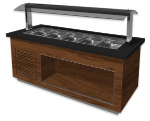 SARO Heißes Buffet 
Modell PREMIUM LINE SB-H200 Walnuss