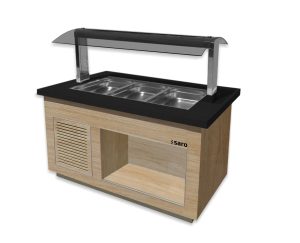 SARO Heißes Buffet für 3x 1/1 GN, 
Modell Premium Line SB-H130 OAK