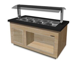 SARO Heißes Buffet für 4x 1/1 GN, 
Modell PREMIUM LINE SB-H170 OAK