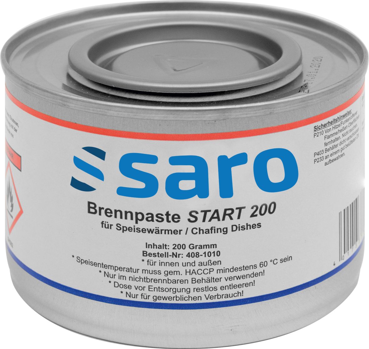 SARO Brennpaste, 200-Gramm-Dose
Modell START 200
