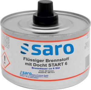 SARO Flüssiger Brennstoff m. Docht, VPE 24Dosen 
Modell START 6