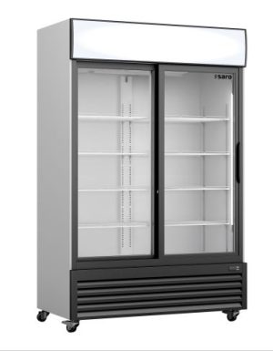 SARO Kühlschrank mit Glasschiebetüren + Werbetafel, 
Modell GTK 700 SD