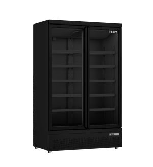 SARO Kühlschrank mit 2 Glastüren, Modell GTK 1000 PRO - schwarz