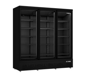 SARO Kühlschrank mit 3 Glastüren, Modell GTK 1530 S PRO - schwarz