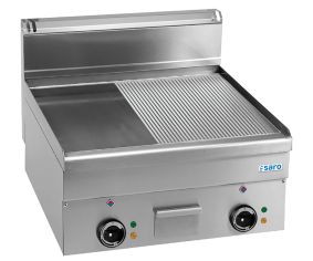 SARO Elektrogrillplatte 1/2 glatt 1/2 gerillt Tischmodell EFT66LR