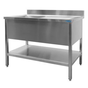 SARO Spültisch 1 Becken, links - B 1400 x T 600 mm