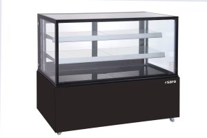 SARO Kuchenvitrine 510 L - schwarz Modell VANESSA AV